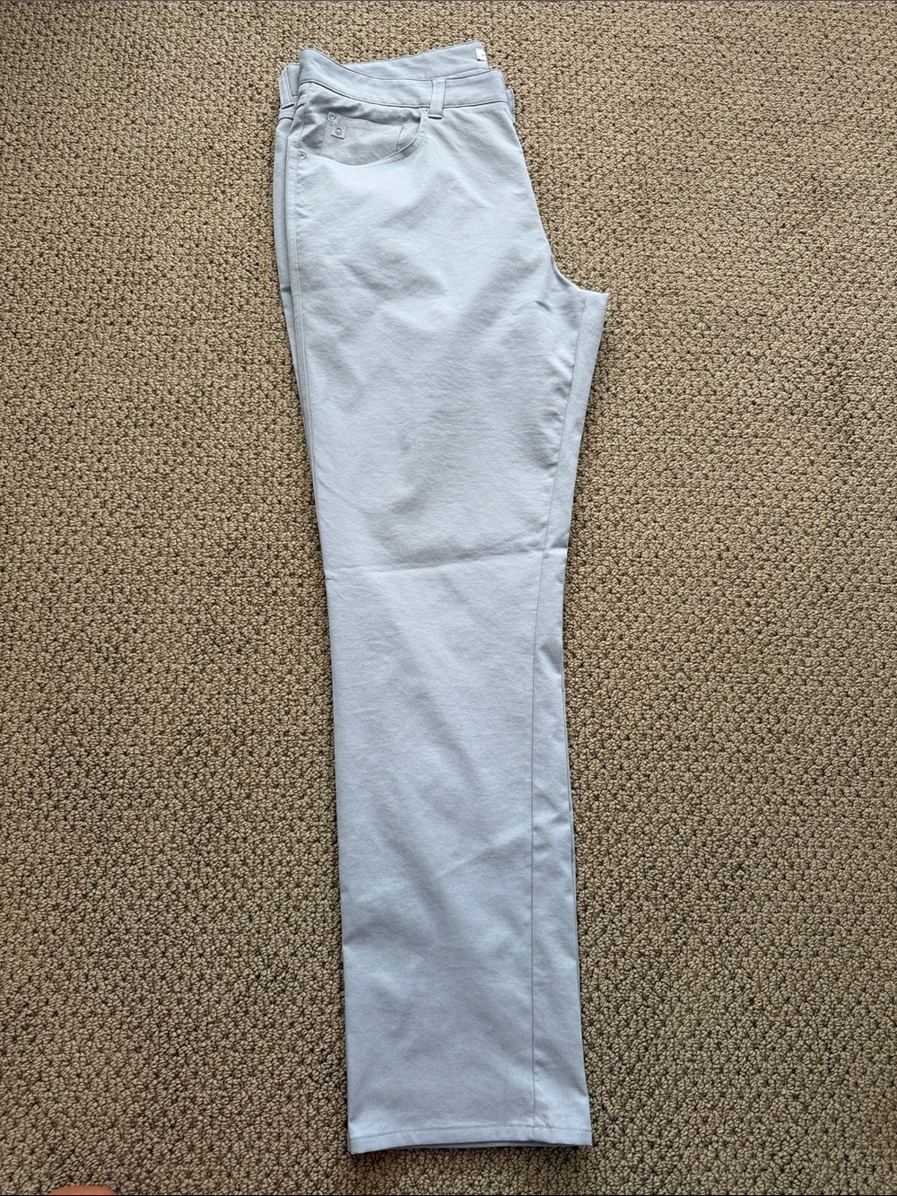 Peter Millar Light Gray Straight-Leg Chinos